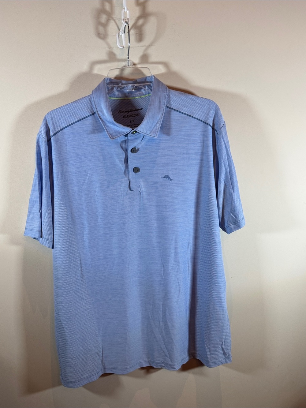Tommy Bahama Light Blue Polo with Subtle Logo